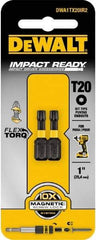 DeWALT - T20 Torx Bit - 1/4" Hex Drive, 1" OAL - Caliber Tooling