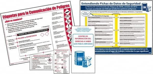 NMC - Not Applicable Hazmat, Spill Control & Right to Know Training Kit - English, Spanish, Includes Posters, Wallet Cards, Booklets - Caliber Tooling