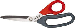 Wiss - 3" LOC, 8-1/2" OAL Stainless Steel Scissors - Plastic Offset Bent Handle, For General Purpose Use - Caliber Tooling