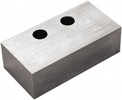 5th Axis - 6" Wide x 1.85" High x 3" Thick, Flat/No Step Vise Jaw - Soft, Aluminum, Manual Jaw, Compatible with V6105 Vises - Caliber Tooling