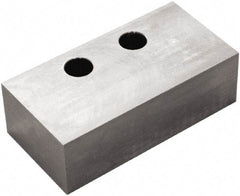 5th Axis - 6" Wide x 1.85" High x 3" Thick, Flat/No Step Vise Jaw - Soft, Steel, Manual Jaw, Compatible with V6105 Vises - Caliber Tooling