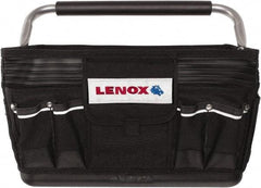 Lenox - 23 Pocket Black Ballistic Nylon Tool Bag - 19" Wide x 10" Deep x 12" High - Caliber Tooling