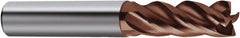 Guhring - 1/4", 4 Flute, Single End, Solid Carbide, 0.031" Corner Radius End Mill - 2-1/2" OAL, Right Hand Flute, 1/2" LOC, Right Hand Cut - Caliber Tooling