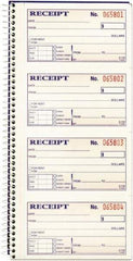 Adams Business Forms - 200 Sheet, 2-3/4 x 4-3/4", Receipt Book - Caliber Tooling