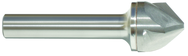 3/4" Size-3/8" Shank-100° Carbide-Bright 3 Flute Machine Countersink - Caliber Tooling