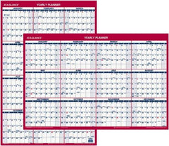 AT-A-GLANCE - 1 Sheet, 24 x 36", Planner Wall Calendar - Blue & Red - Caliber Tooling