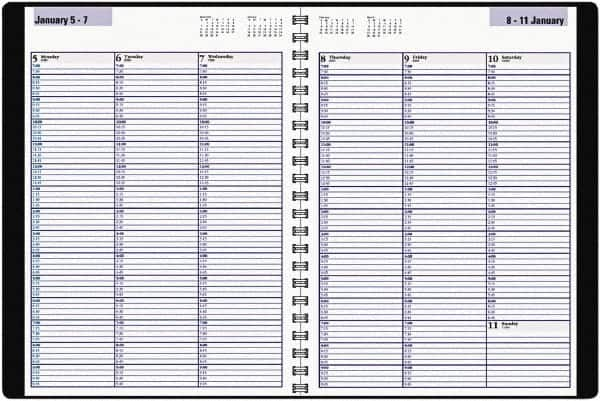 DayMinder - 104 Sheet, 8" x 11", Appointment Book - Black - Caliber Tooling