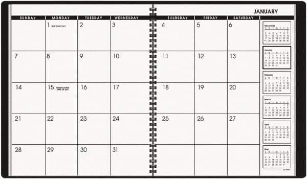 AT-A-GLANCE - 26 Sheet, 9 x 11", Planner Appointment Book - Black - Caliber Tooling