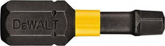 DeWALT - #0" Square Size Square Recess Bit - 1/4" Hex Drive, 1" OAL - Caliber Tooling