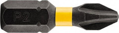 DeWALT - #2 Phillips Screwdriver Bit - 1/4" Hex Drive, 1" OAL - Caliber Tooling