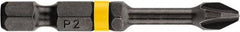 DeWALT - #1 Phillips Screwdriver Bit - 1/4" Hex Drive, 2" OAL - Caliber Tooling