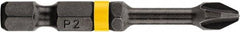 DeWALT - #3 Phillips Screwdriver Bit - 1/4" Hex Drive, 2" OAL - Caliber Tooling