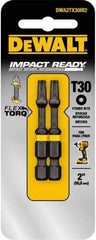 DeWALT - T30 Torx Bit - 1/4" Hex Drive, 2" OAL, 1/4" Socket Nose Diam - Caliber Tooling