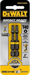 DeWALT - T40 Torx Bit - 1/4" Hex Drive, 2" OAL, 1/4" Socket Nose Diam - Caliber Tooling