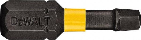 DeWALT - #2" Square Size Square Recess Bit - 1/4" Hex Drive, 1" OAL - Caliber Tooling