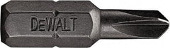 DeWALT - #0 Torq-Set Bit - 1/4" Hex Drive, 1" OAL - Caliber Tooling