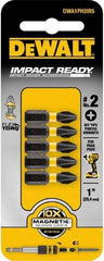 DeWALT - #2 Phillips Screwdriver Bit - 1/4" Hex Drive, 1" OAL - Caliber Tooling