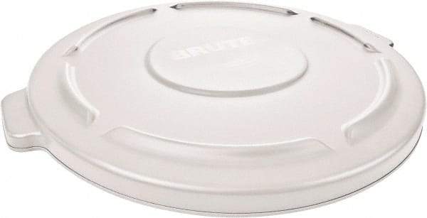 Rubbermaid - Round Lid for Use with 32 Gal Round Trash Cans - White, Low-Density Polyethylene, For Brute Trash Cans - Caliber Tooling