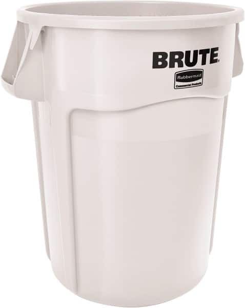 Rubbermaid - 20 Gal White Round Trash Can - Polyethylene, 22.92" High - Caliber Tooling