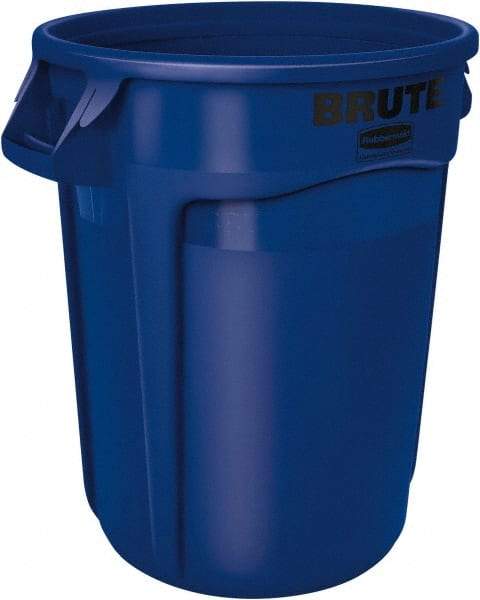 Rubbermaid - 32 Gal Blue Round Trash Can - Polyethylene, 27.77" High - Caliber Tooling