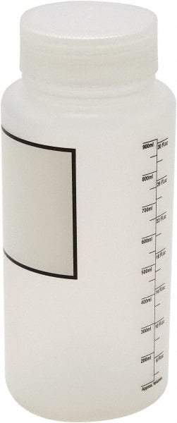 Dynalon Labware - 1,000 mL Wide-Mouth Bottle - Polypropylene, Translucent, 8.2" High x 3-1/2" Diam, 65mm Cap - Caliber Tooling