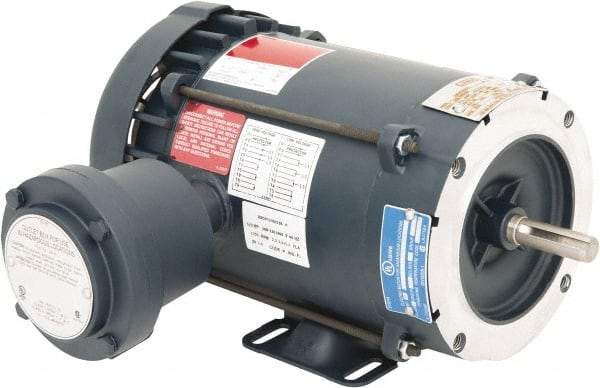 Leeson - 1/2 hp 1,800 Max RPM Explosion Proof Motor - 56C NEMA Frame, 230/460 Volts, 68% Efficiency at Full Load - Caliber Tooling