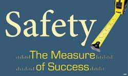 NMC - Safety - The Measure of Success, 60 Inch Long x 36 Inch High, Safety Banner - Polyethylene, English, Printed on 1 Side - Caliber Tooling