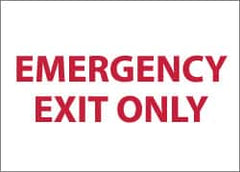 NMC - Emergency Exit Only, Aluminum Exit Sign - 10" Wide x 7" High - Caliber Tooling