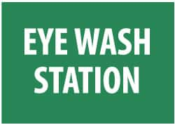 NMC - "Eye Wash Station", 7" Long x 10" Wide, Aluminum Safety Sign - Rectangle, 0.04" Thick, Use for First Aid - Caliber Tooling