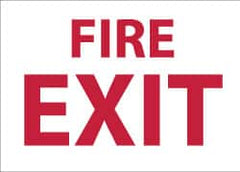 NMC - Fire Exit, Aluminum Fire Sign - 10" Wide x 7" High - Caliber Tooling