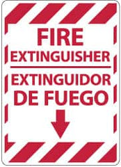 NMC - Fire Extinguisher, Plastic Fire Sign - 14" Wide x 10" High, English/Spanish - Caliber Tooling