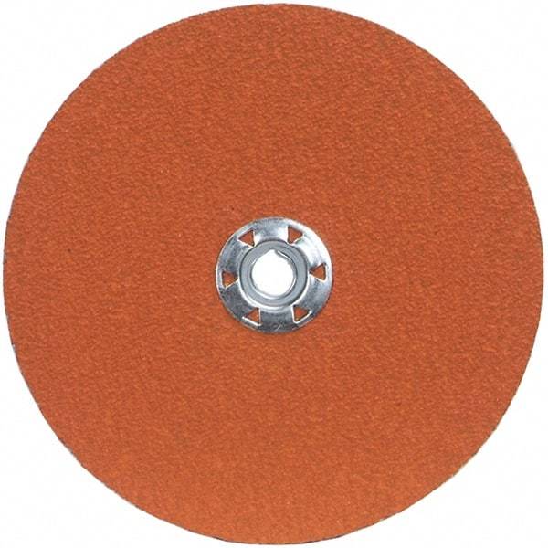 Norton - 7" Diam 5/8-11 Threaded Hole 36 Grit Fiber Disc - Very Coarse Grade, Ceramic Alumina - Caliber Tooling