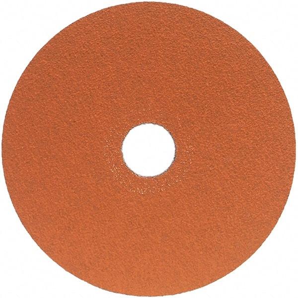 Norton - 5" Diam 7/8" Hole 36 Grit Fiber Disc - Very Coarse Grade, Ceramic Alumina - Caliber Tooling