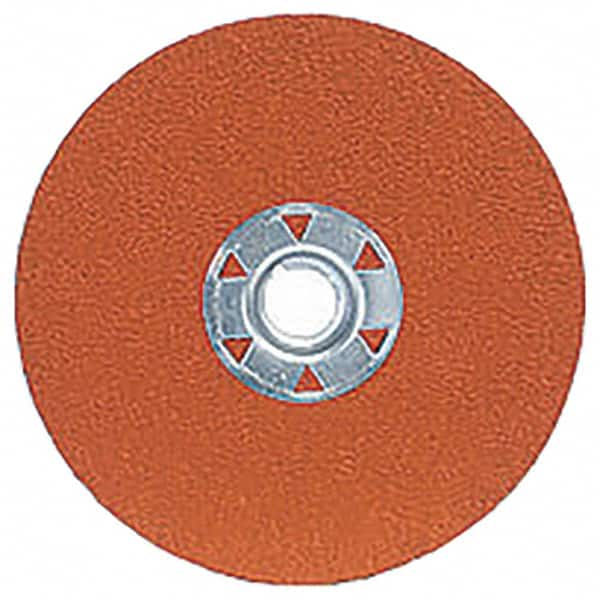 Norton - 5" Diam 5/8-11 Threaded Hole 24 Grit Fiber Disc - Very Coarse Grade, Ceramic Alumina - Caliber Tooling