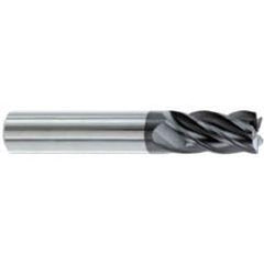 3/8" Dia. - 1-1/4" LOC - 3" OAL - .015-.020 Radius 5 FL Carbide S/E HP End Mill-AlTiN - Caliber Tooling