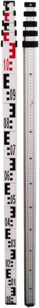 Johnson Level & Tool - Optical Level Aluminum Grade Rod - 5 Sections, 4m Overall Length - Caliber Tooling