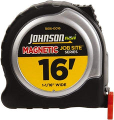 Johnson Level & Tool - 16' x 1-1/16" Tape Measure - 1/16" Graduation, Inch Graduation Style - Caliber Tooling