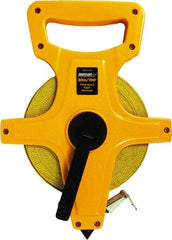 Johnson Level & Tool - 100' x 1/2" Tape Measure - 1/8" & 1mm Graduation, Inch/Metric Graduation Style - Caliber Tooling