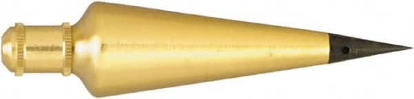 Johnson Level & Tool - 5-5/16 Inch Long, 1-5/16 Inch Diameter Brass Plumb Bob - 32 Ounce, Has Replacable Tip - Caliber Tooling