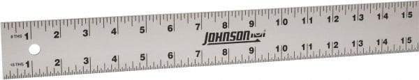 Johnson Level & Tool - 96" Long, 1/8, 1/16" Graduation, Aluminum Rule - English Graduation Style, Gray, Anodized Finish - Caliber Tooling