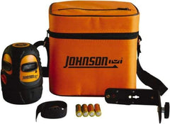 Johnson Level & Tool - 1 Beam 200' (Interior) 300' (Exterior) Max Range Self Leveling Line Laser - Red Beam, 1/8" at 50' Accuracy, 3-3/4" Long x 5-1/8" High, Battery Included - Caliber Tooling