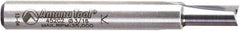 Amana Tool - 3/16" Diam, 1/4" Shank Diam, 7/16" Length of Cut, 2 Flute Straight Plunge Router Bit - 2" Overall Length, Solid Carbide - Caliber Tooling