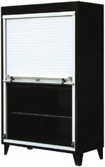 Strong Hold - 4 Shelf Roll Up Storage Cabinet - Steel/Aluminum, 60" Wide x 24" Deep x 78" High, Dark Gray - Caliber Tooling