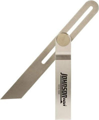 Johnson Level & Tool - 10" Blade Length x 1-1/8" Blade Width, 6-1/2" Base Length x 1-1/8" Base Width Stainless Steel Square - 0.008" Accuracy, Beveled Edge - Caliber Tooling