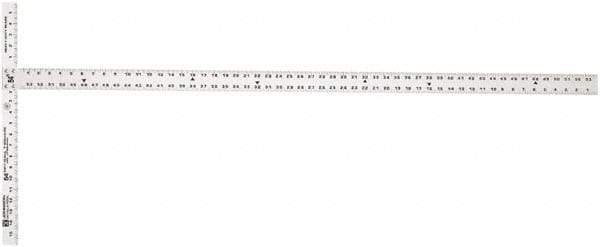 Johnson Level & Tool - 54" Blade Length x 1-1/2" Blade Width, 22" Base Length x 2" Base Width Aluminum Square - 0.008" Accuracy - Caliber Tooling