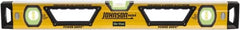 Johnson Level & Tool - Magnetic 78" Long 3 Vial Box Beam Level - Aluminum, Yellow, 2 Plumb & 1 Level Vials - Caliber Tooling