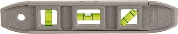 Johnson Level & Tool - Magnetic 9" Long 3 Vial Torpedo Level - Aluminum, Gray, 1 Plumb, 1 Level & 1 45° Vials - Caliber Tooling