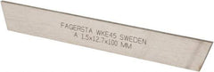 Seco - 1.5 mm Wide x 12.7 mm High x 100 mm Long, Parallel Cutoff Blade - WKE45 Grade, Bright Finish - Exact Industrial Supply