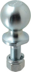 Reese - 2" Diam, 2-3/8" Shank Length, Hitch Ball - 3/4" Shank Diam, 3,500 Lb Capacity, Zinc Finish - Caliber Tooling