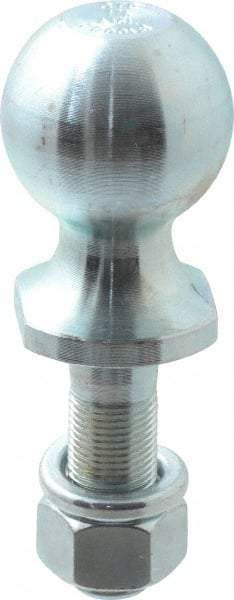 Reese - 1-7/8" Diam, 2-3/8" Shank Length, Hitch Ball - 3/4" Shank Diam, 2,000 Lb Capacity, Zinc Finish - Caliber Tooling